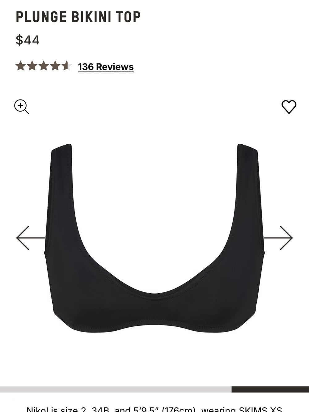 SKIMS Plunge Bikini Top - Picture 5 of 7